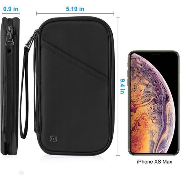 RFID Travel Passport Holder for Family - Large, Wallet Holder for Family Men - Picture 4 of 7